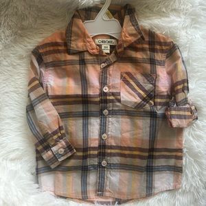Cherokee Ombré Plaid button down shirt